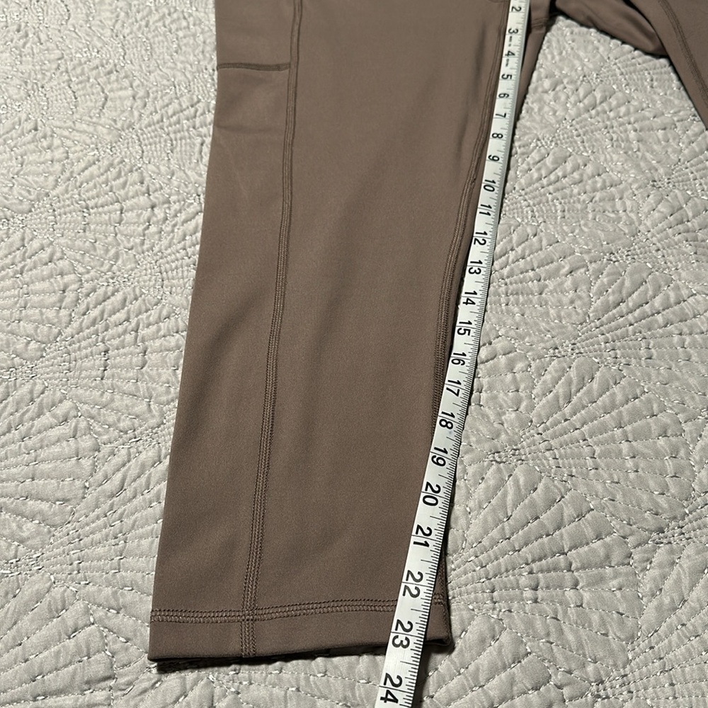 90 Degrees High Rise Cropped Mocha Leggings with Side Pockets, NWT’s, Size XL - Picture 4 of 7